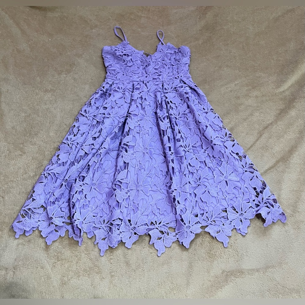 Purple lace dress